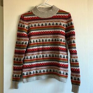 J. Crew Women’s Mock Neck Fair Isle Sweater